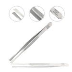 Stainless Steel Lab Forceps with Flat Broad Tips