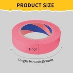 Pink Painter's Tape, 1" x 55 Yards - 2 Rolls