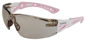 Bollé Rush+ Small Safety Glasses, Pink/White Frame