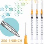 1ml 25 Gauge 5/8 Inch Dispensing Needles, 50 Pack