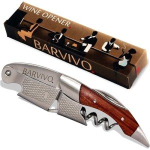 Black Resin Wine Opener with Foil Cutter