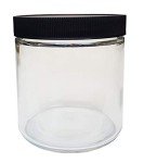 16oz Flint Glass Specimen Jar with Foam Cap