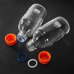 1000ml Borosilicate Glass Media Storage Bottles - 3 Pack