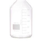 2000ml Graduated Round Lab Bottle with Red Cap
