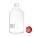 2000ml Graduated Round Lab Bottle with Red Cap