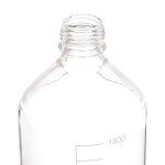 2000ml Graduated Round Lab Bottle with Red Cap