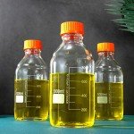 1000ml Borosilicate Glass Media Storage Bottles - 3 Pack