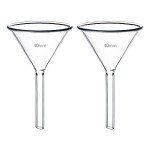 HUAOU 2pcs Mini Glass Funnel Set, 40mm
