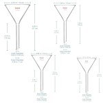 Stonylab Borosilicate Glass Funnel Set - 4pcs