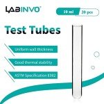 10ml Round Bottom Glass Test Tubes - Pack of 20
