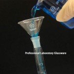 HUAOU 2pcs Mini Glass Funnel Set, 40mm