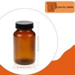 Amber Glass Packer Bottle 200 ML - 24 Pack