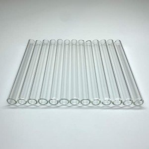 12-Piece Reusable Borosilicate Glass Tubes
