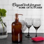 32 oz Amber Glass Pump Bottle Dispenser