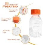 PEKYBIO 250ml Borosilicate Glass Media Bottles (2 Pack)