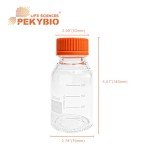 PEKYBIO 250ml Borosilicate Glass Media Bottles (2 Pack)