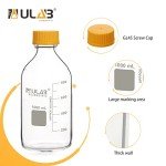 ULAB 1000ml Round Borosilicate Media Storage Bottles