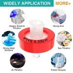 SimPure PTFE Syringe Filters, 0.22μm, 100 PCS