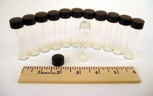 Clear Glass Vials - 2 Dram, Set of 12