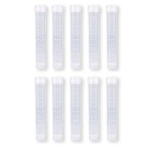 10pcs 10ml Plastic Test Tubes with Caps