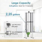 AQUA CREST Stainless Steel Gravity Water Filter System