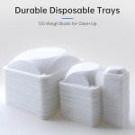 Large 125 Pack Plastic Weighing Boats - 330 mL