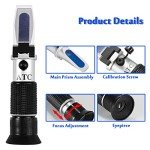 3-in-1 Handheld Antifreeze Refractometer with °F Display