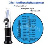 3-in-1 Handheld Antifreeze Refractometer with °F Display