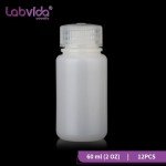Labvida 12-Pack 60ml Plastic Reagent Bottles
