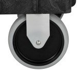 2-Shelf Rubbermaid Utility Cart with Wheels, Black