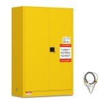 Flammable Storage Cabinet, 45 Gallon with Shelf