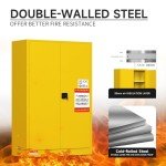 Flammable Storage Cabinet, 45 Gallon with Shelf