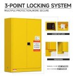Flammable Storage Cabinet, 45 Gallon with Shelf