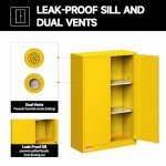 Flammable Storage Cabinet, 45 Gallon with Shelf