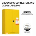 Flammable Storage Cabinet, 45 Gallon with Shelf
