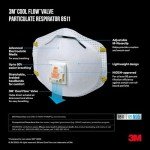 3M N95 Respirator 8511 with Cool Flow Valve - 10 Pack