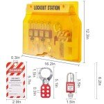 Lockout Tagout Station with Safety Padlocks and Tags