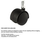 Height Adjustable Doctor's Stool with Back - Black