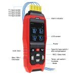 4-Channel Digital Thermocouple Thermometer with Alarm