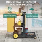 YITAHOME 3-Shelf Janitorial Cleaning Cart on Wheels