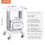 VEVOR Rolling Medical Storage Cart with Drawers