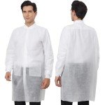 Disposable Lab Coats with Pockets - Pack of 10