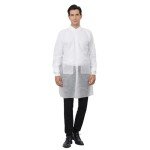 Disposable Lab Coats with Pockets - Pack of 10