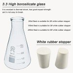 Erlenmeyer Flask Set with Rubber Stoppers - 3pcs