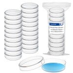 30 Pack Sterile Plastic Petri Dishes, 60mm