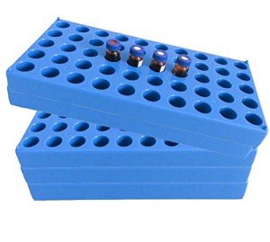 Blue Vial Rack for 50 Standard 12 mm Vials