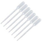 100 Pack Clear Plastic Transfer Pipettes - 1ML