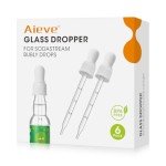 Aieve Glass Dropper Pipettes for Bubly Drops - 6 Pack