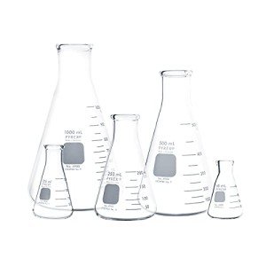 PYREX Borosilicate Erlenmeyer Flask Set of 5