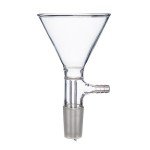 Deschem 90mm Glass Powder Funnel with Hose Adapter